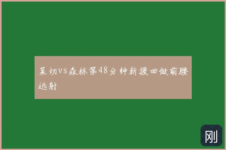 莱切vs森林第48分钟新援回做前腰远射