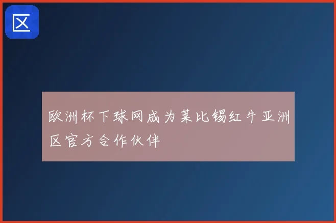 欧洲杯下球网成为莱比锡红牛亚洲区官方合作伙伴